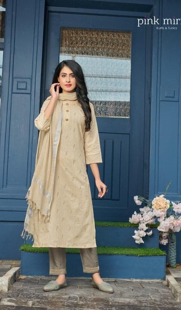 Pink Mirror Mint Ladies Readymade Suit