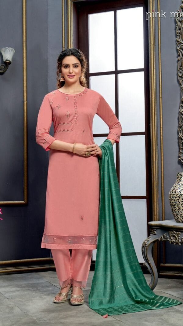 Pink MirrorRadiant Ladies Suit Readymade
