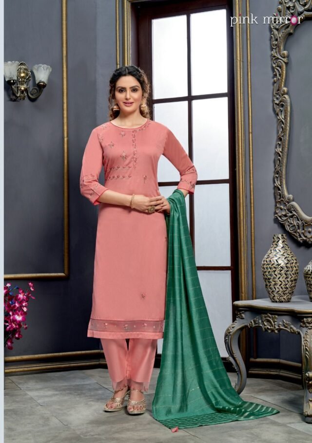 Pink MirrorRadiant Ladies Suit Readymade