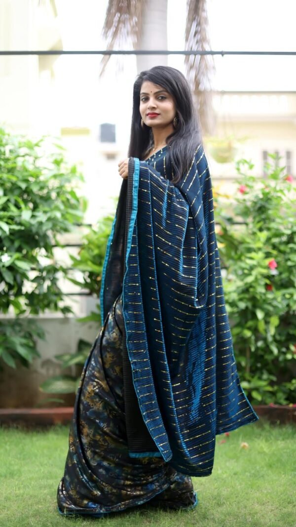 Pure Heavy Metallic Fabric with Reversible Two Side Cocktail Fabric 01