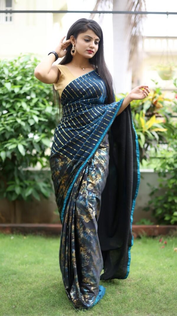 Pure Heavy Metallic Fabric with Reversible Two Side Cocktail Fabric 01