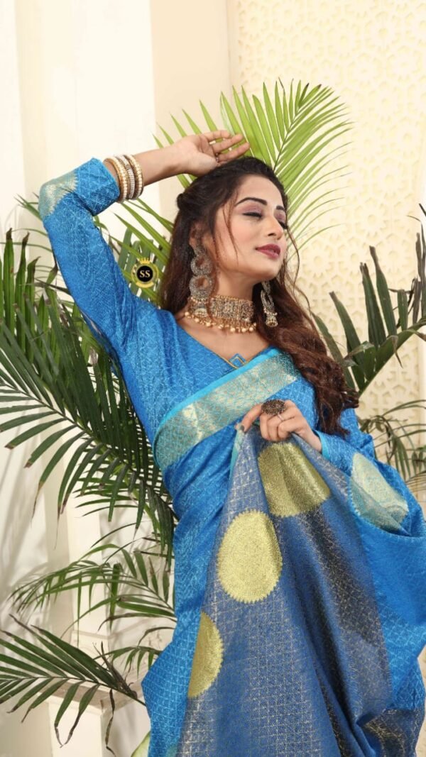 Pure Kanjivaram Silk Saree with Gold Zari Rich Pallu