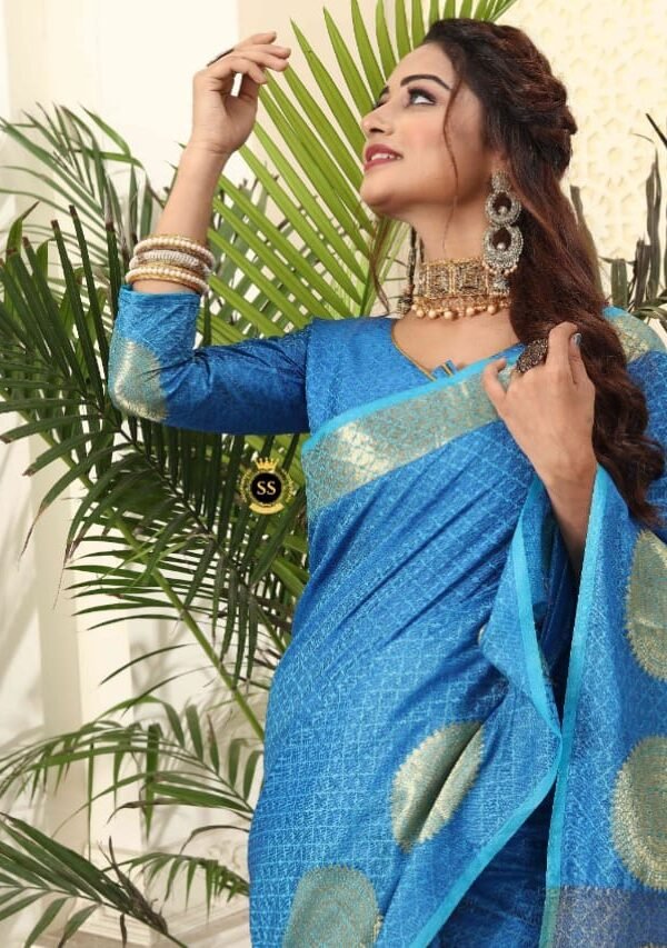 Pure Kanjivaram Silk Saree with Gold Zari Rich Pallu