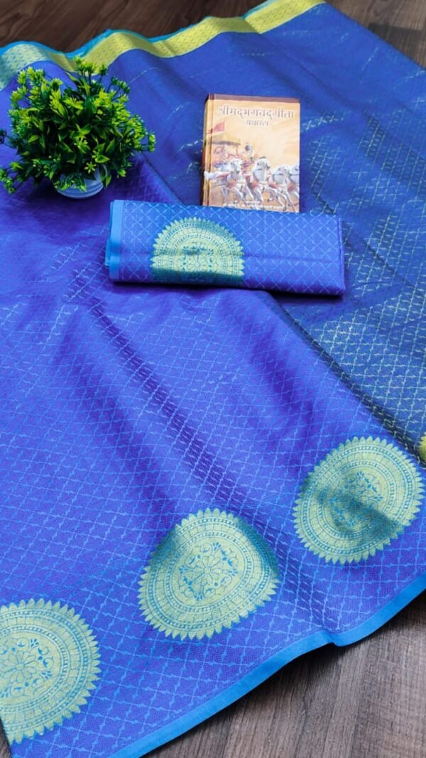 Pure Kanjivaram Silk Saree with Gold Zari Rich Pallu