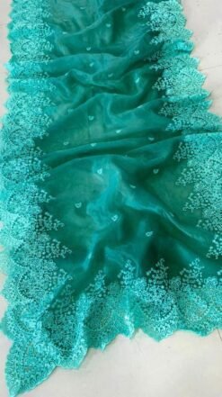 Pure Organza Silk Full Heavy Machine And Hand Embroidery Work 01