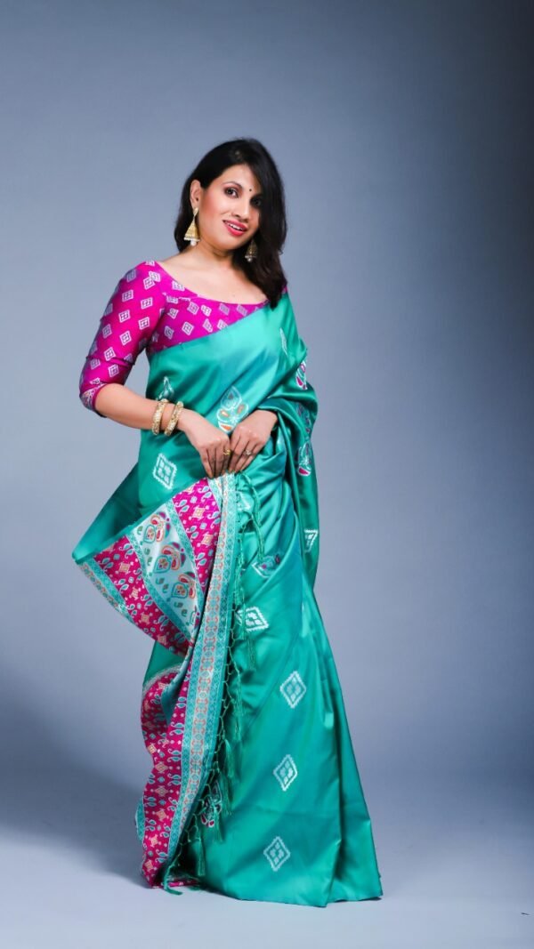 Pure Soft silk Two tone Kanjivaram Saree