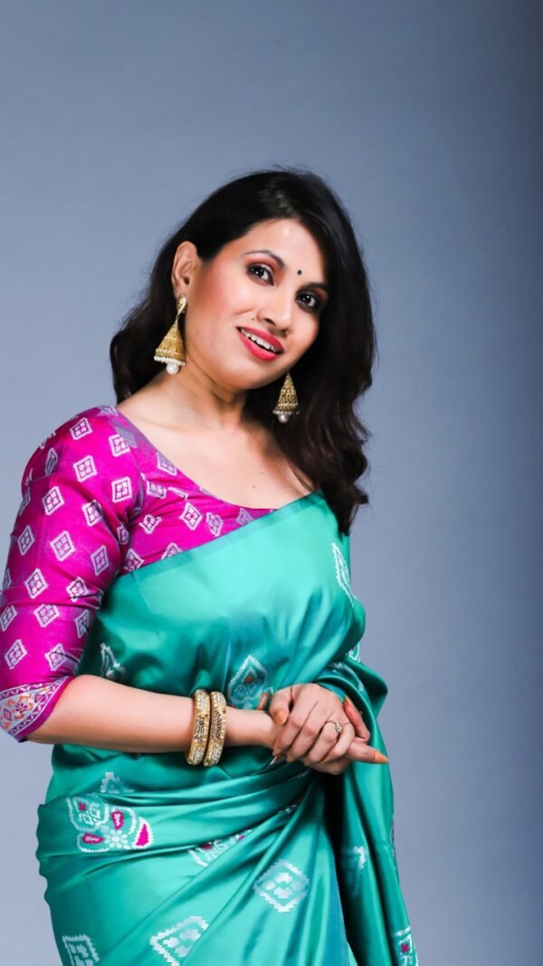 Pure Soft silk Two tone Kanjivaram Saree