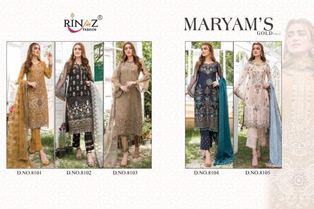 Rinaz-Fashion Maryam’s Gold- Vol-12 Designer Suits Pakistani