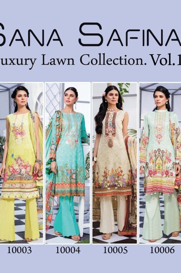 Sana Safinaz Luxury Lawn Collection Vol-10 Wholesale Catalogue