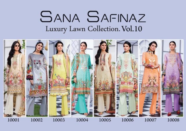 Sana Safinaz Luxury Lawn Collection Vol-10 Wholesale Catalogue