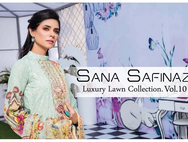 Sana Safinaz Luxury Lawn Collection Vol-10 Wholesale Catalogue