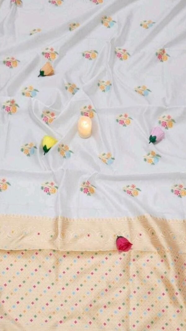 Soft Lichi Silk Saree with Jacquard Work on All Over