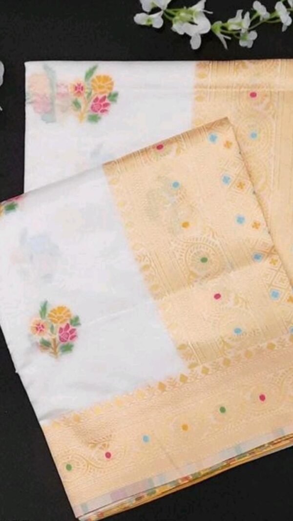 Soft Lichi Silk Saree with Jacquard Work on All Over