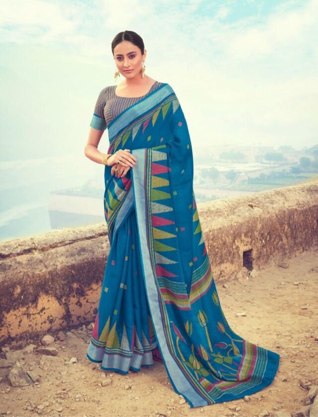 Soft Linen CottonNew Design Saree 04