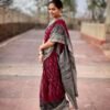 Soft Linen Digital Print Saree with Fabulous Blouse 01