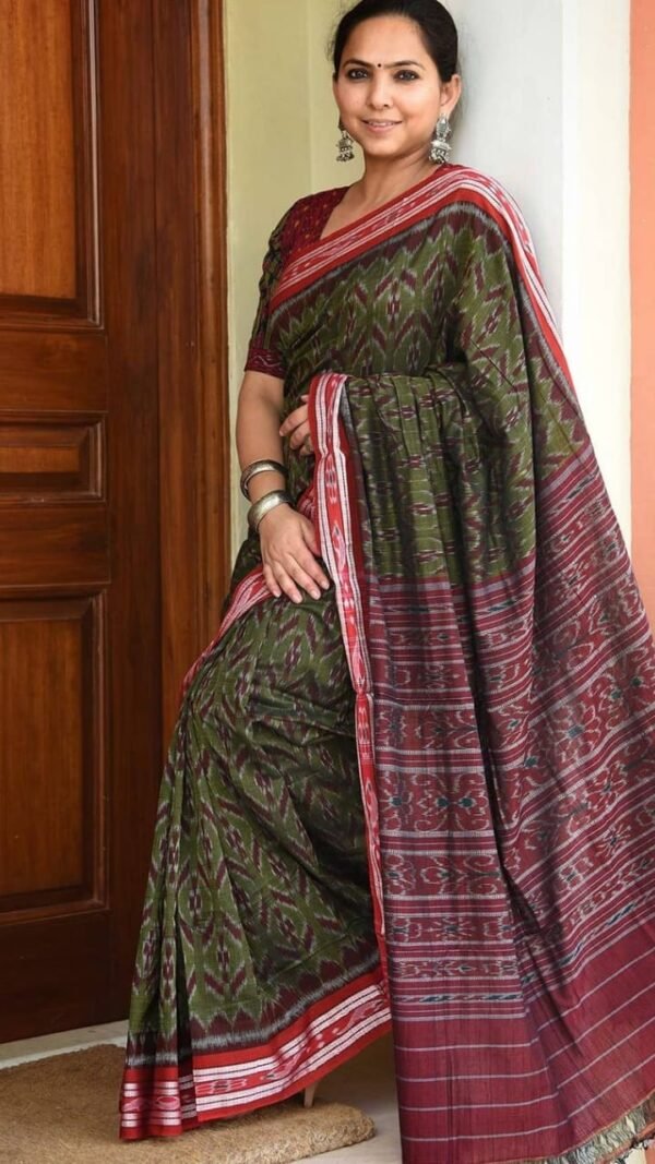 Soft Linen Digital Print Saree with Fabulous Blouse 02