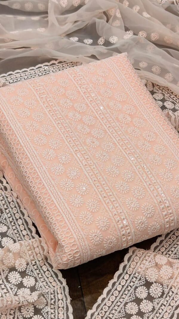 Unstitched Embroidery Work Non-Catalogue Suits Wholesale