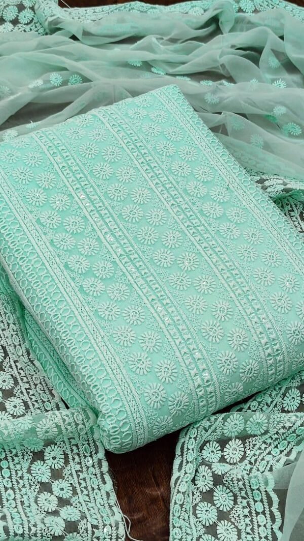 Unstitched Embroidery Work Non-Catalogue Suits Wholesale