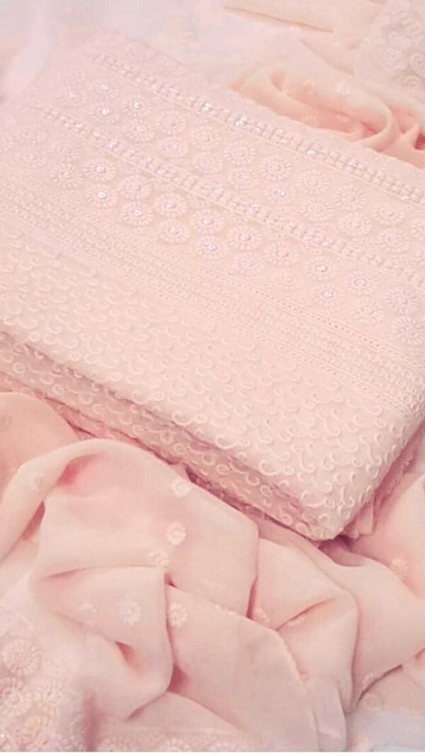 Unstitched Embroidery Work Non-Catalogue Suits Wholesale