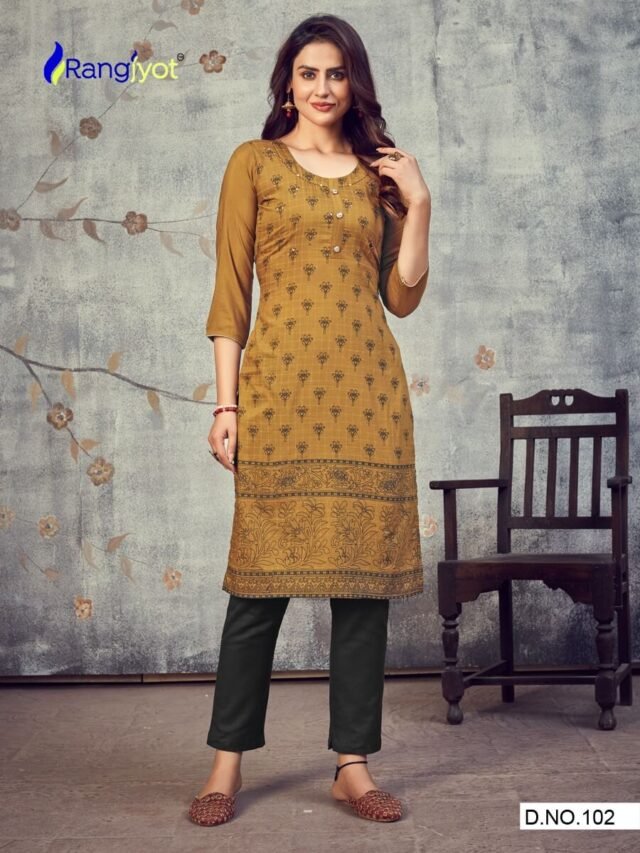 Rangjyot Pankhi Kurti Wholesale Catalogue Kurtis