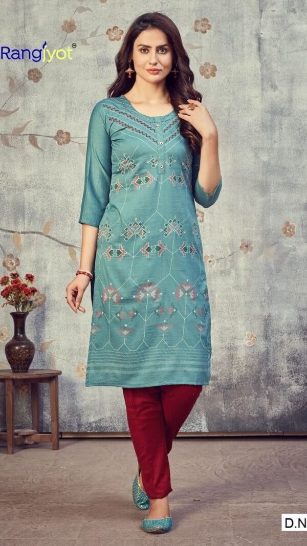 Rangjyot Pankhi Kurti Wholesale Catalogue Kurtis