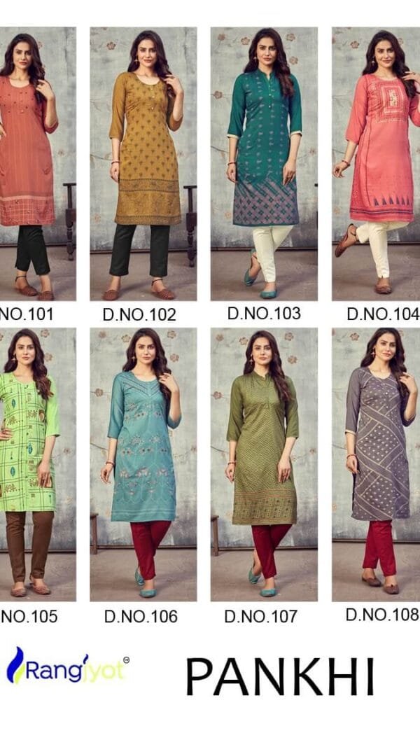 Rangjyot Pankhi Kurti Wholesale Catalogue Kurtis