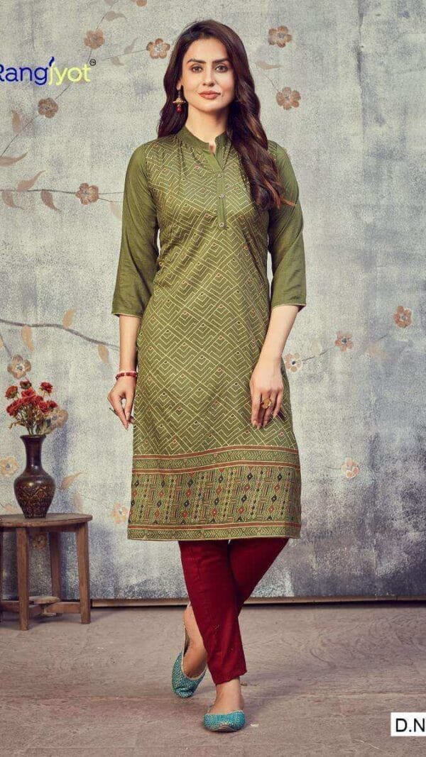 Rangjyot Pankhi Kurti Wholesale Catalogue Kurtis