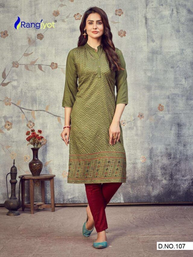 Rangjyot Pankhi Kurti Wholesale Catalogue Kurtis