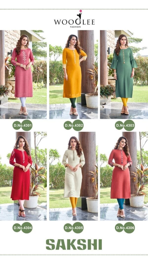 SAKSHI Wooglee Kurti Wholesale Kurti Catalogue Kurtis