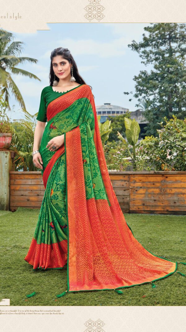 Chiffon Brasso with exclusive lace Designer Sarees  04