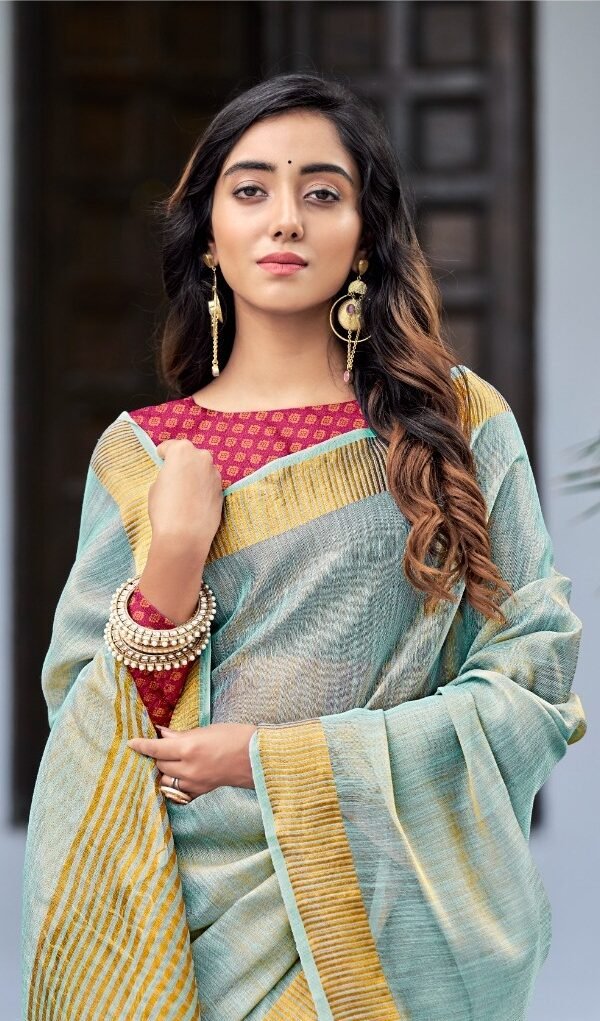 Soft Tissue with Linen Concept Saree 03