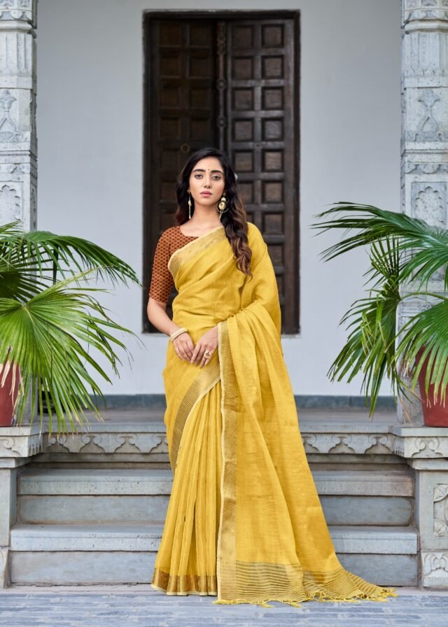 Soft Tissue with Linen Concept Saree 04