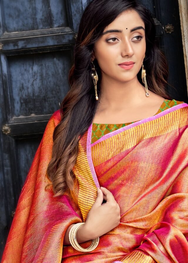 Soft Tissue with Linen Concept Saree 05