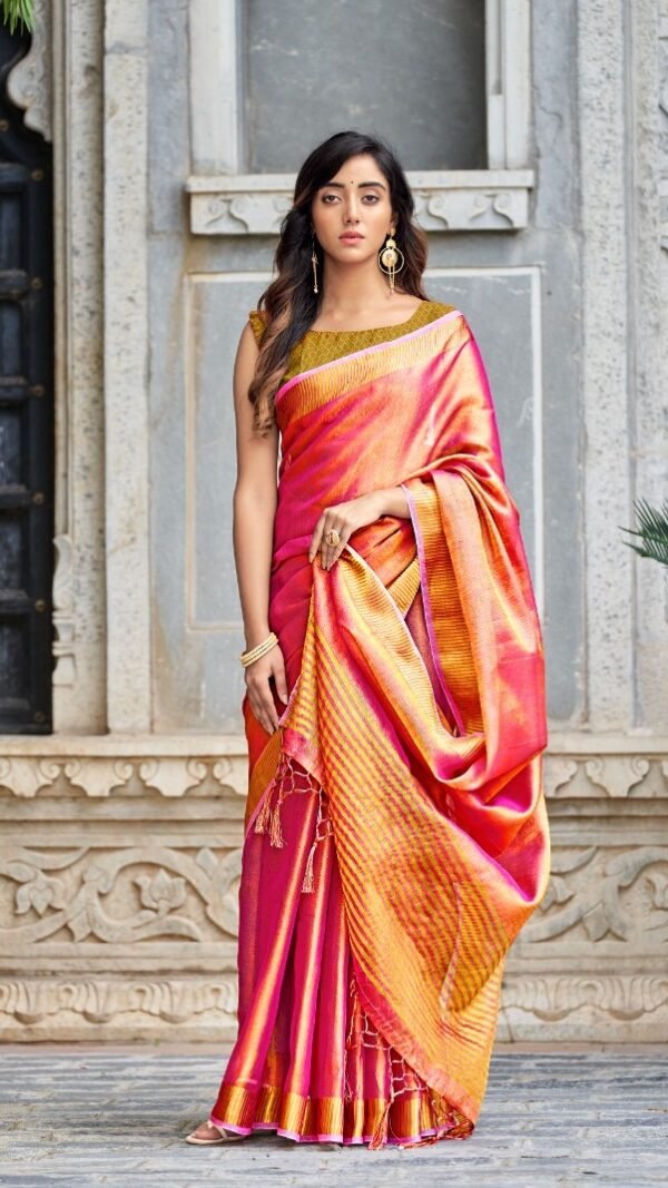Soft Tissue with Linen Concept Saree 05