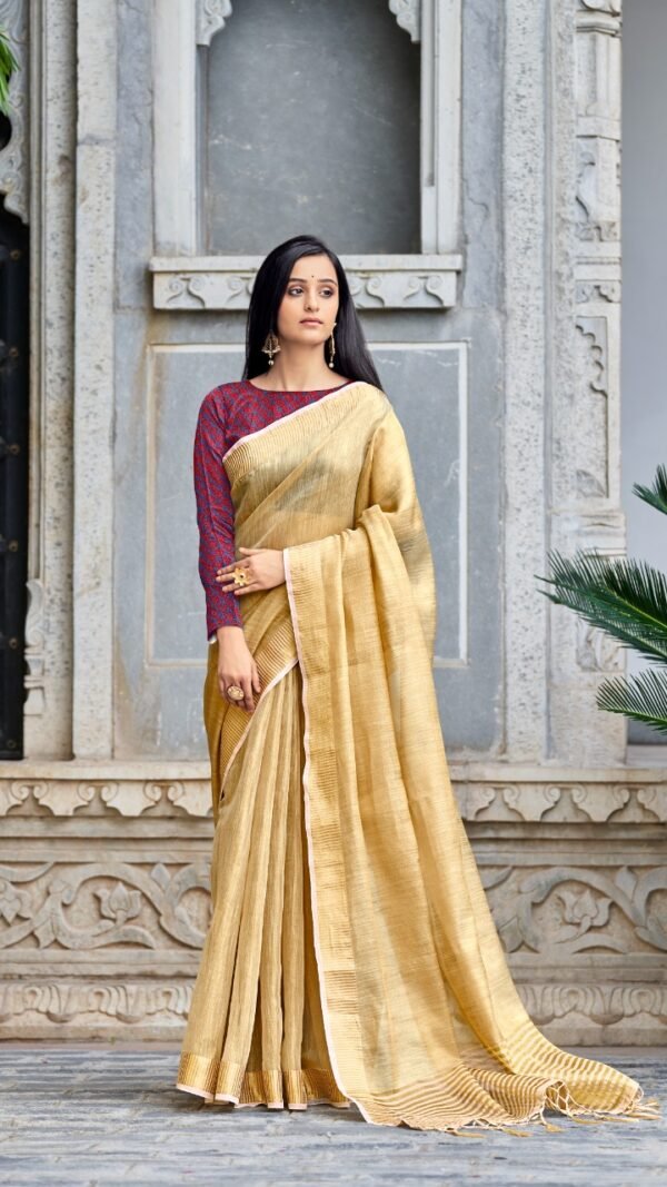 Soft Tissue with Linen Concept Saree 06
