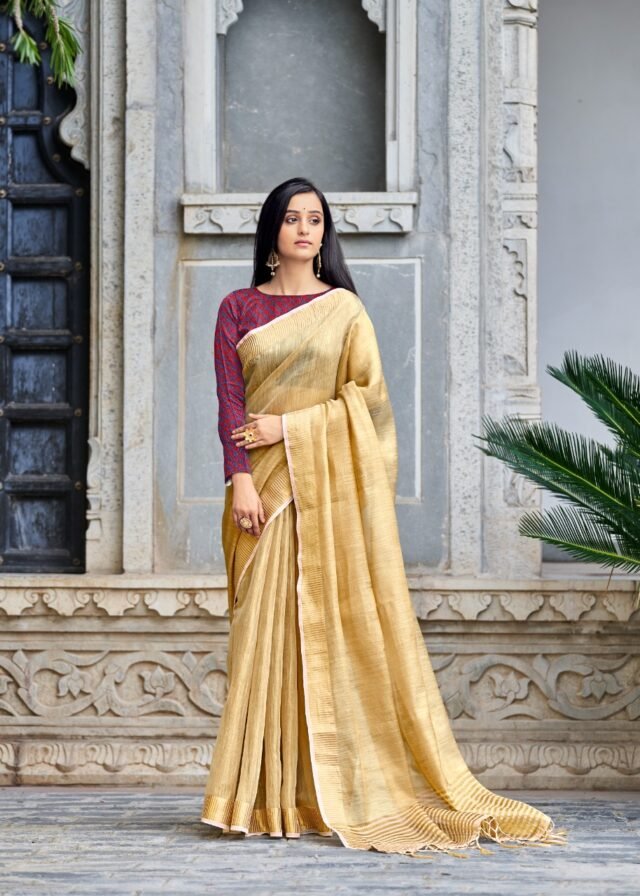 Soft Tissue with Linen Concept Saree 06