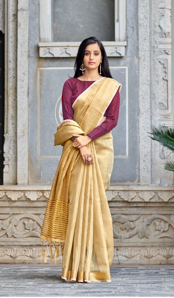 Soft Tissue with Linen Concept Saree 06