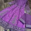 Butterfly net with Heavy Embroidery and Mirror work Suits 10