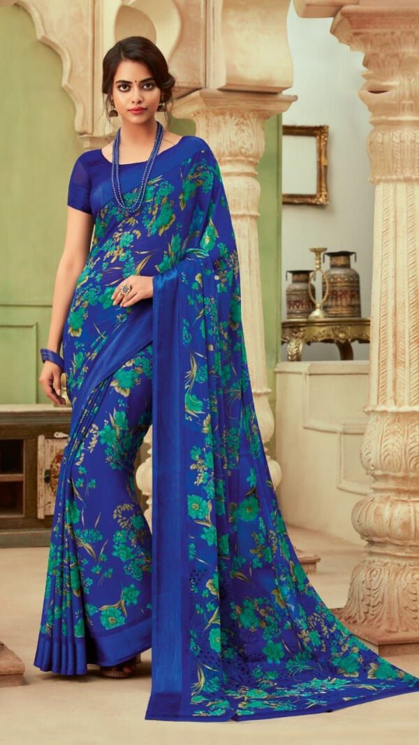 Chiffon Saree with Satin Weave Border 07