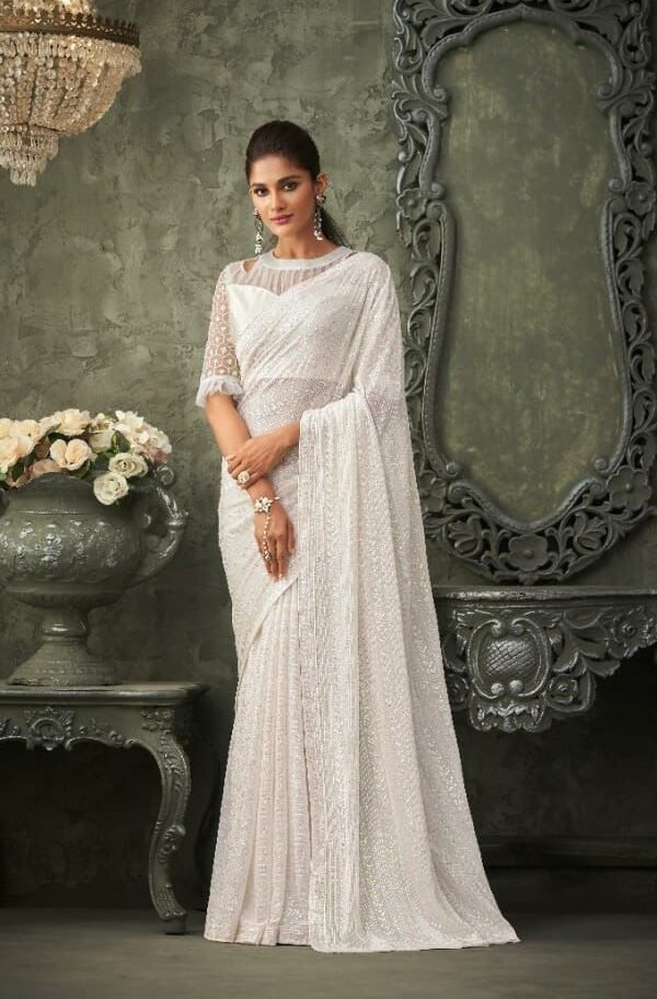 Georgette Party Wear Saree Online 09