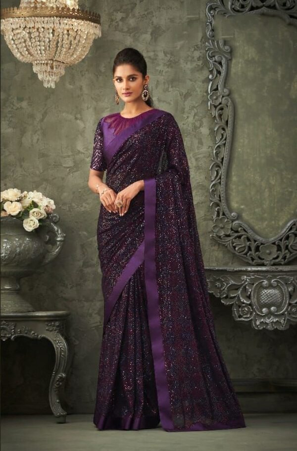 Georgette Party Wear Saree Online 01