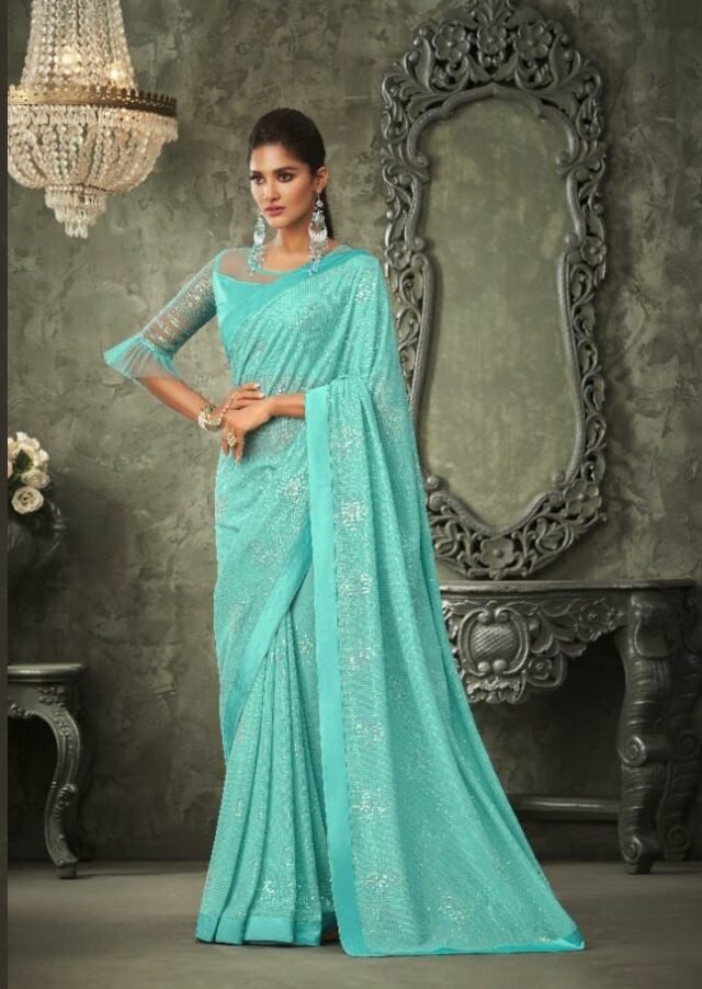 Georgette Party Wear Saree Online 10