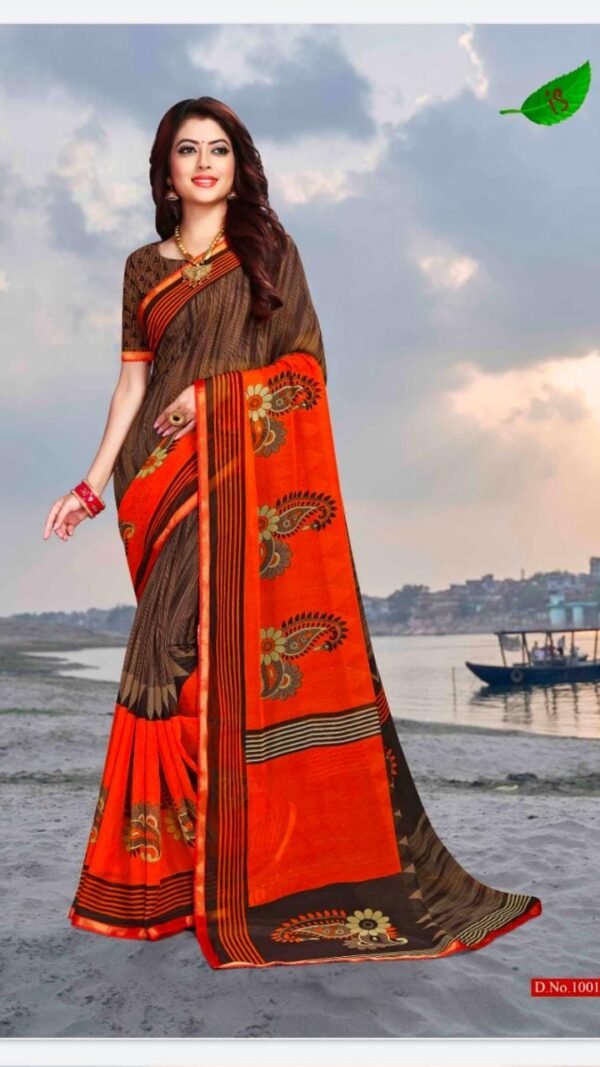 Heavy Chiffon Printed Sarees Online Shopping 01