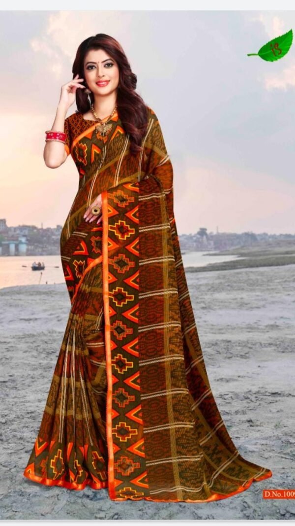 Heavy Chiffon Printed Sarees Online Shopping 11