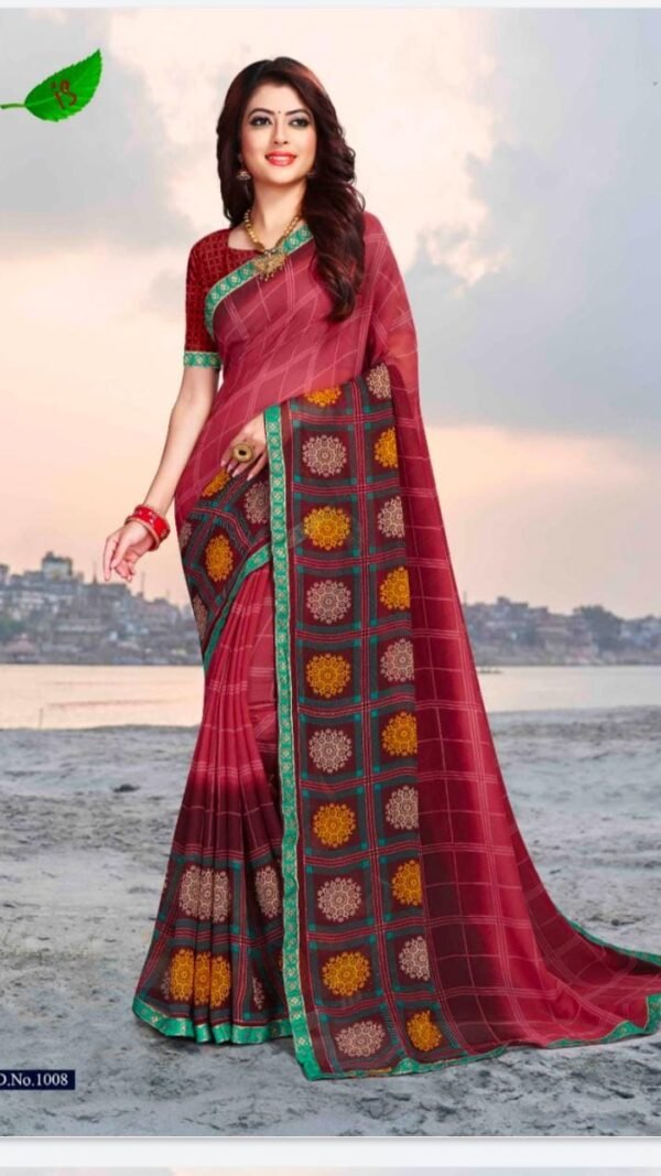 Heavy Chiffon Printed Sarees Online Shopping 23
