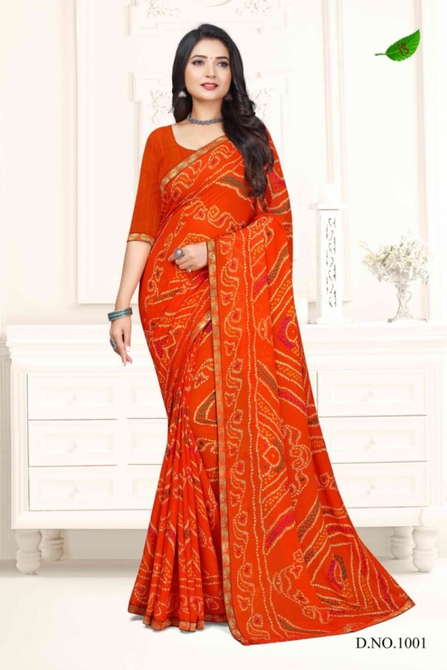 Heavy Chiffon Printed Sarees Online Shopping 03