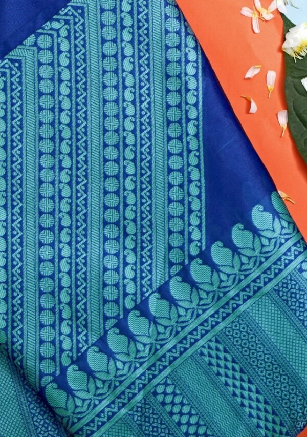 Jacquard Woven Soft Litchi Silk Saree