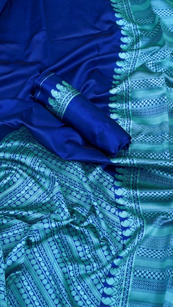 Jacquard Woven Soft Litchi Silk Saree