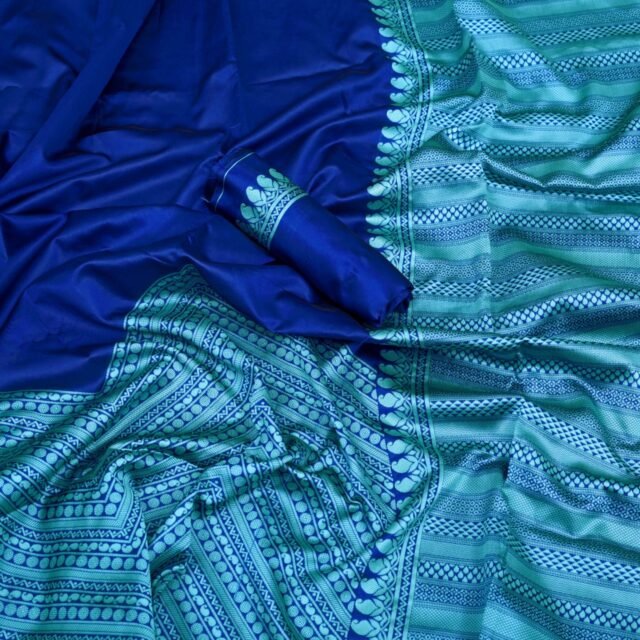 Jacquard Woven Soft Litchi Silk Saree