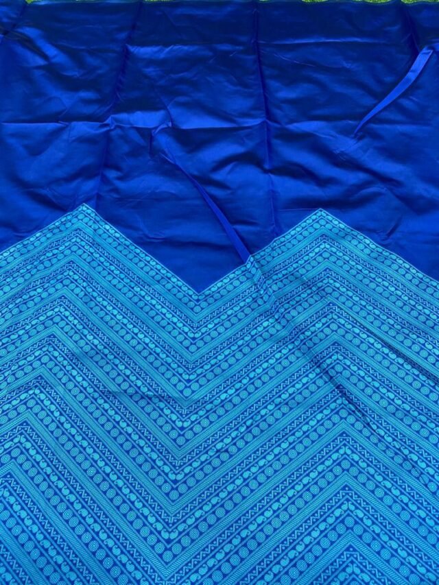 Jacquard Woven Soft Litchi Silk Saree